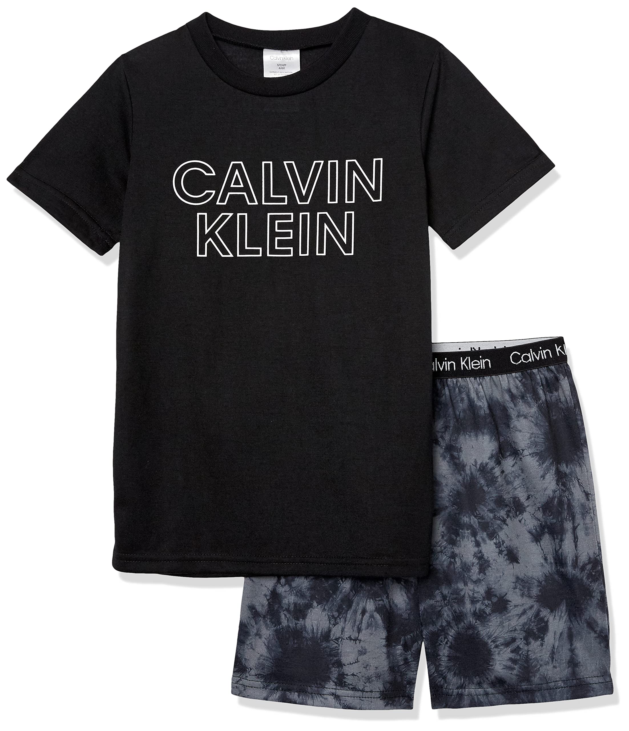 Calvin Klein Boys' Two Piece Sleepwear Top and Bottom Pajama Set